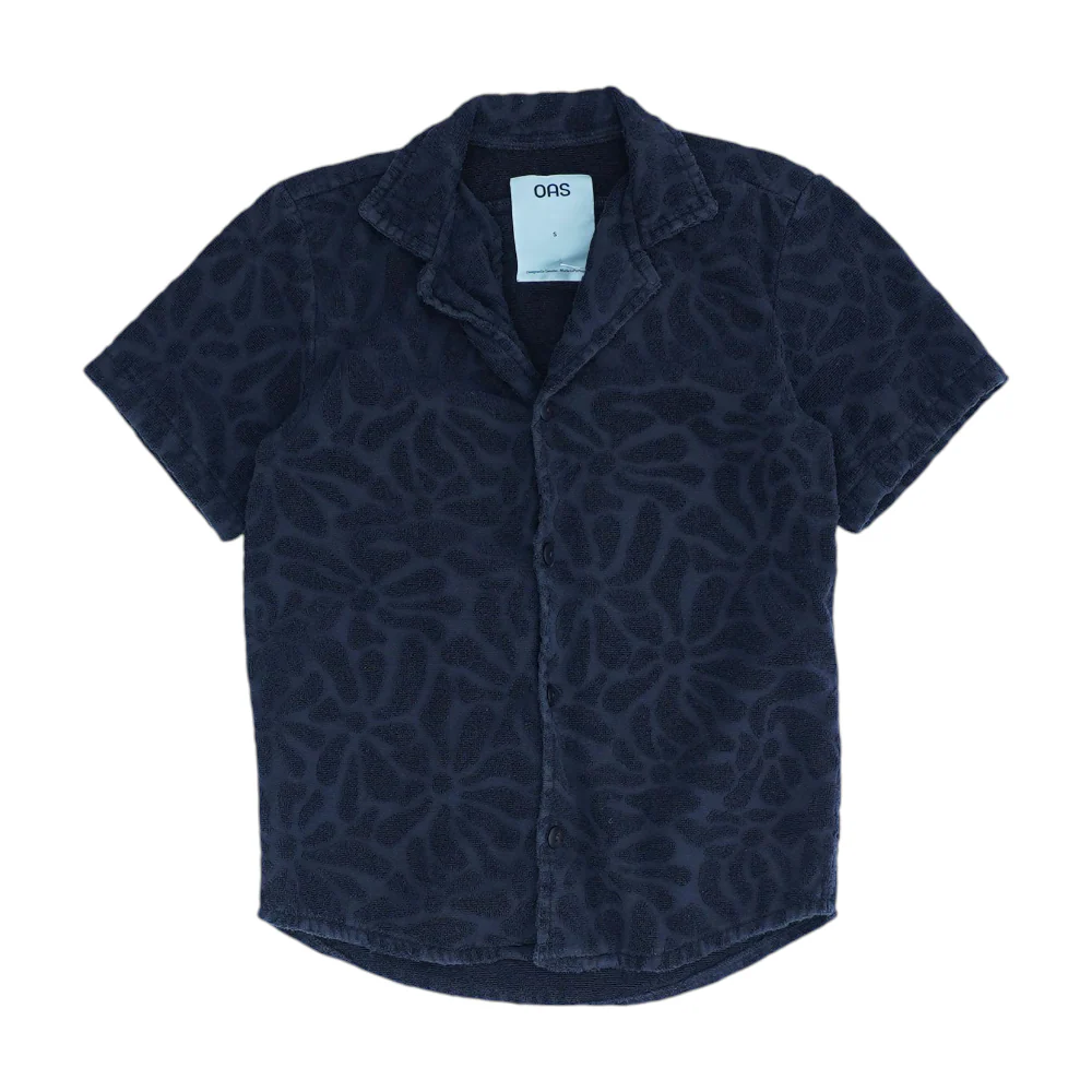 Black Solid Short Sleeve Button Down