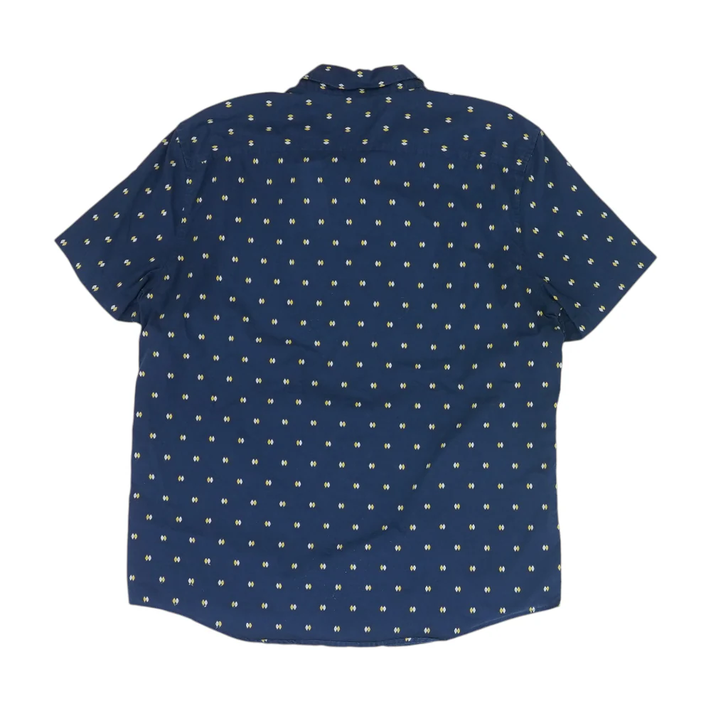 Navy Print Short Sleeve Button Down - Image 2