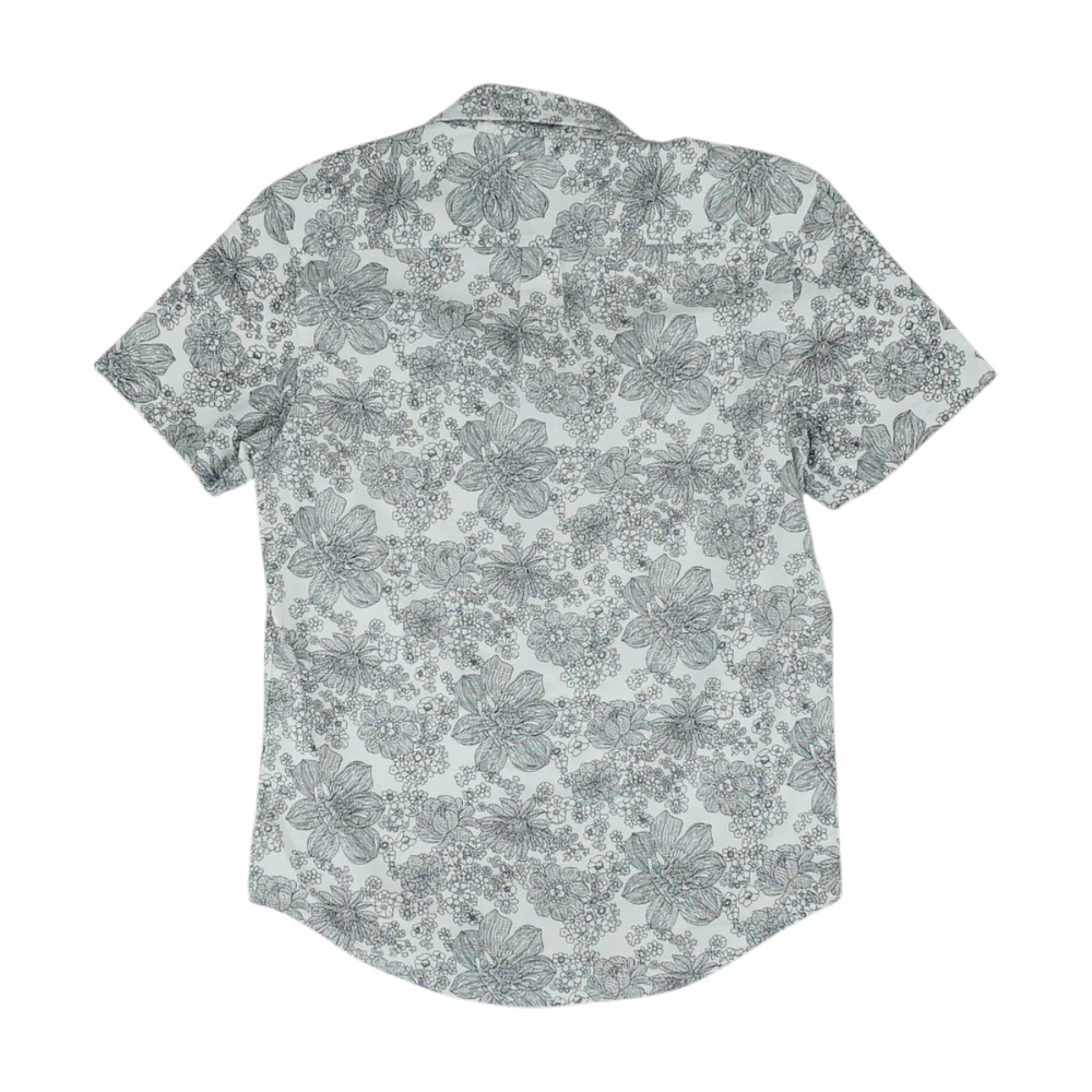 Navy Floral Short Sleeve Button Down - Image 2