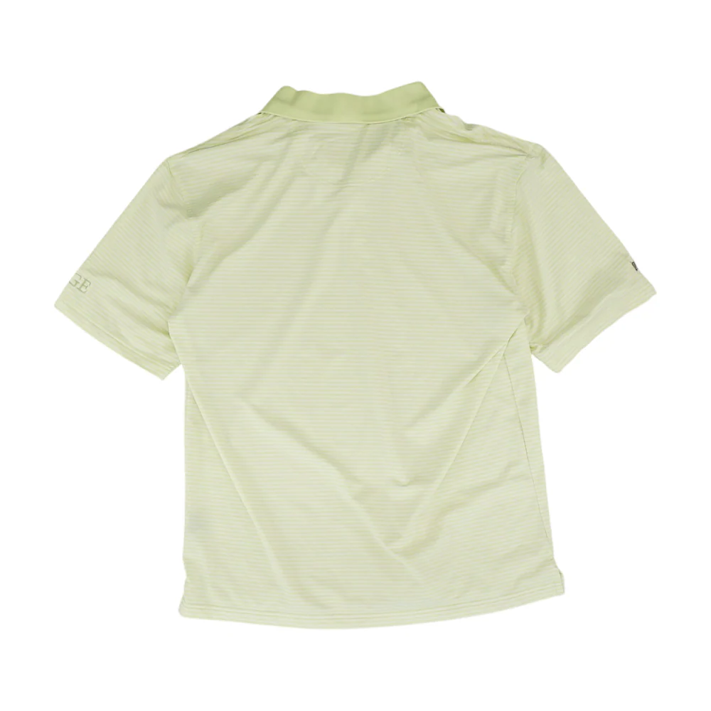 Neon Green Striped Short Sleeve Polo - Image 2
