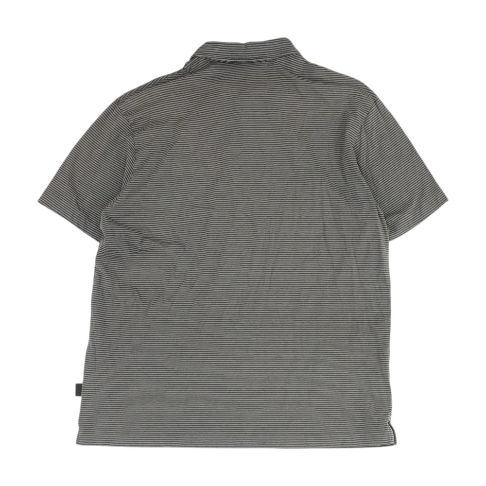 Gray Striped Short Sleeve Polo - Image 2