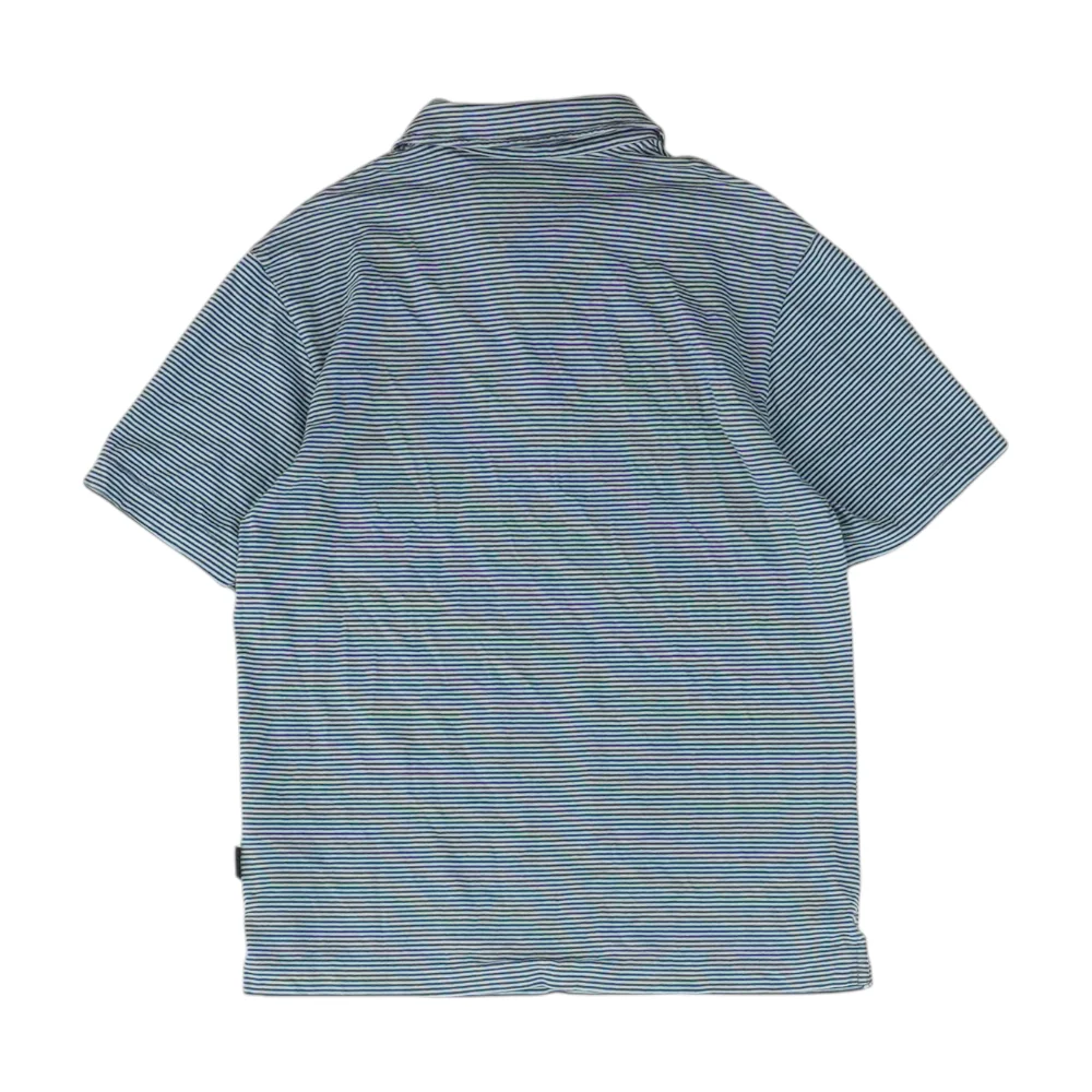 Navy Striped Short Sleeve Polo - Image 2