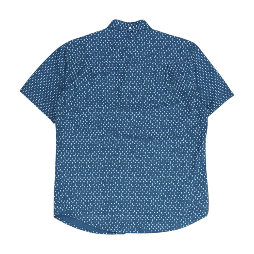 Gray Print Short Sleeve Button Down - Image 2