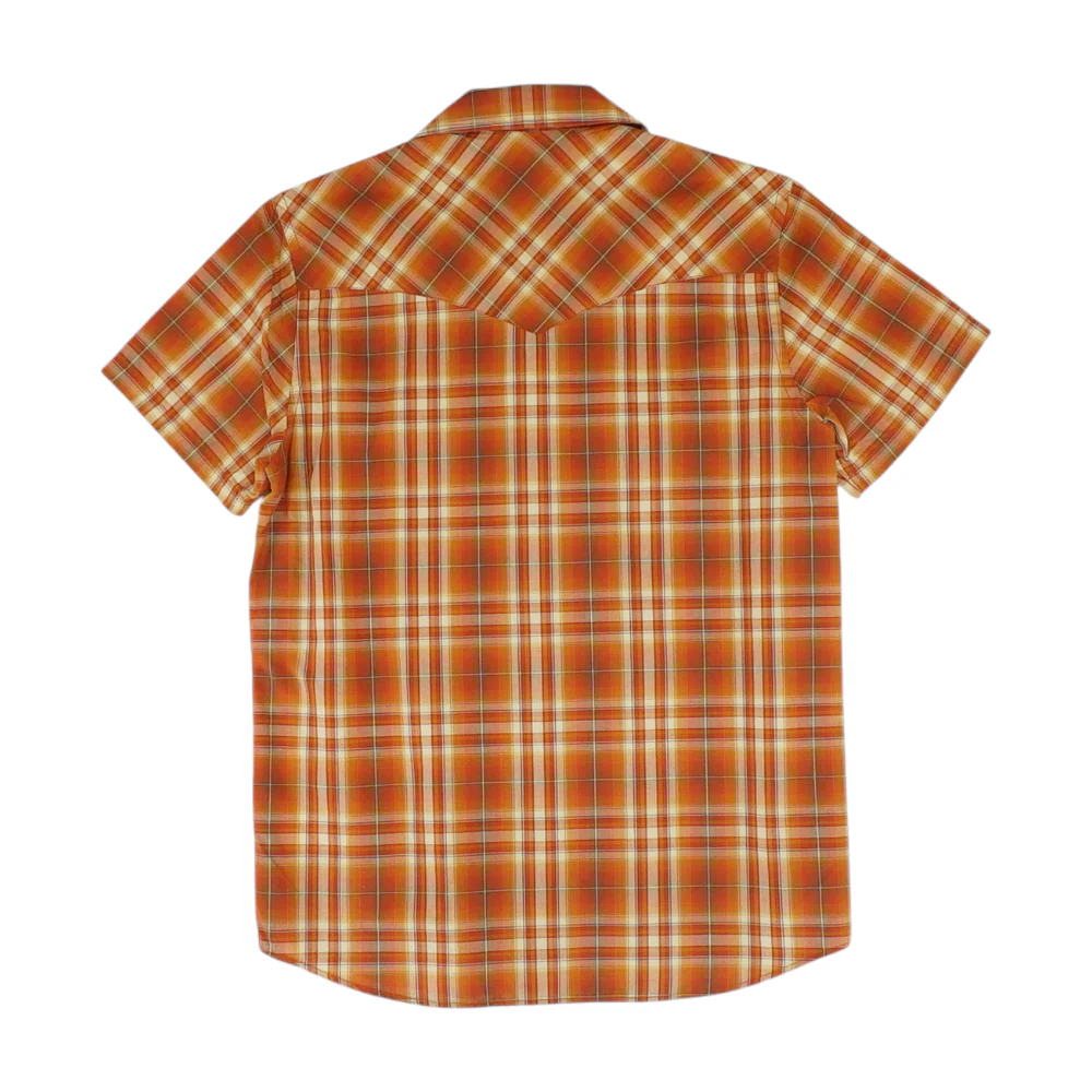 Orange Plaid Short Sleeve Button Down - Image 2