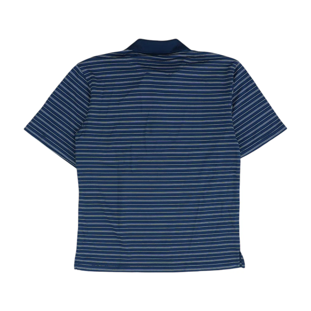 Navy Striped Short Sleeve Polo - Image 2