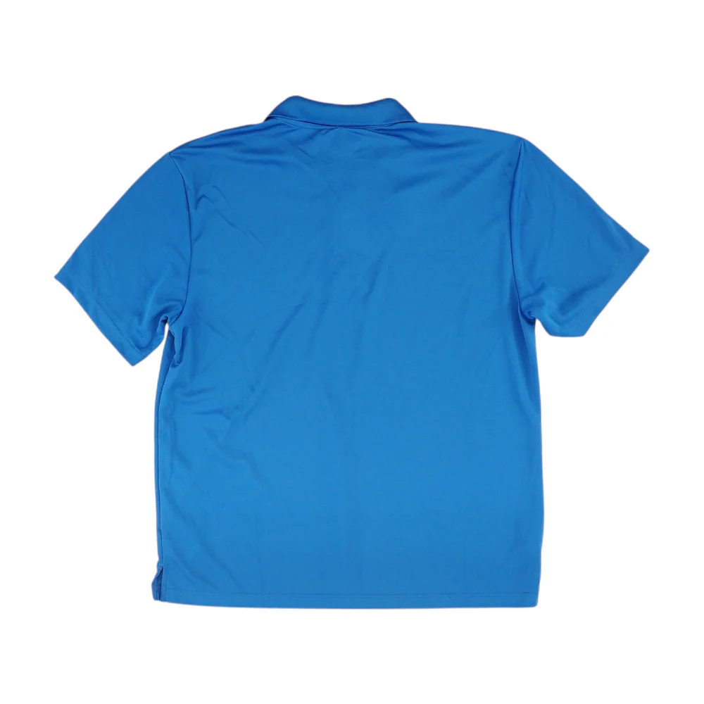 Blue Solid Short Sleeve Polo - Image 2
