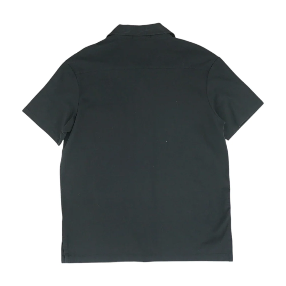 Black Solid Short Sleeve Button Down - Image 2