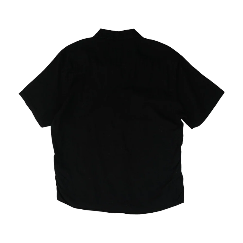 Black Solid Short Sleeve Button Down - Image 2