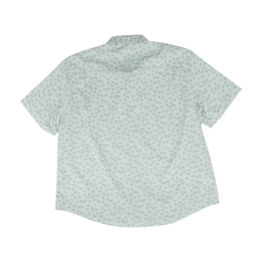 White Tropical Short Sleeve Button Down - Image 2