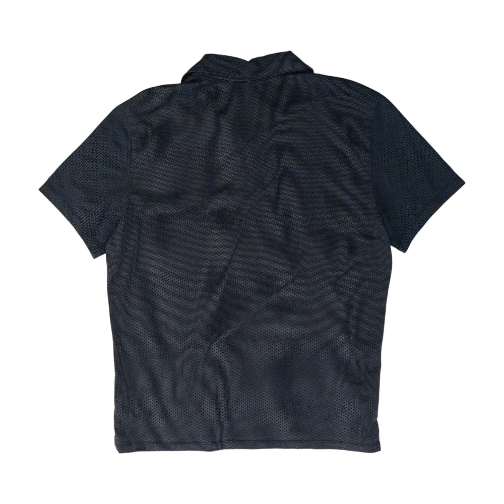Navy Abstract Short Sleeve Polo - Image 2