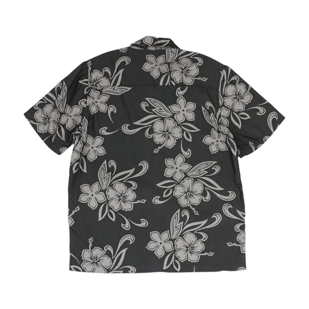 Gray Floral Short Sleeve Button Down - Image 2