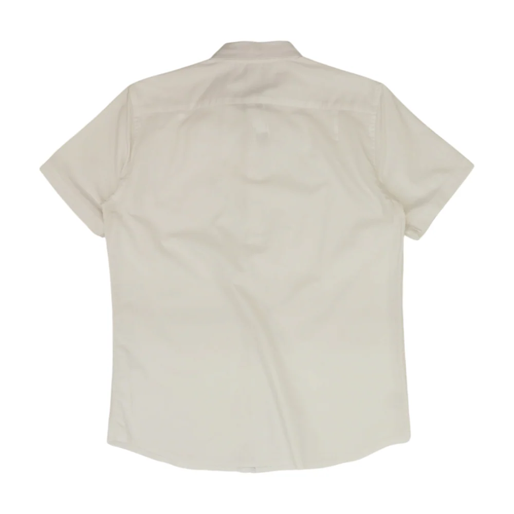 White Solid Short Sleeve Button Down - Image 2