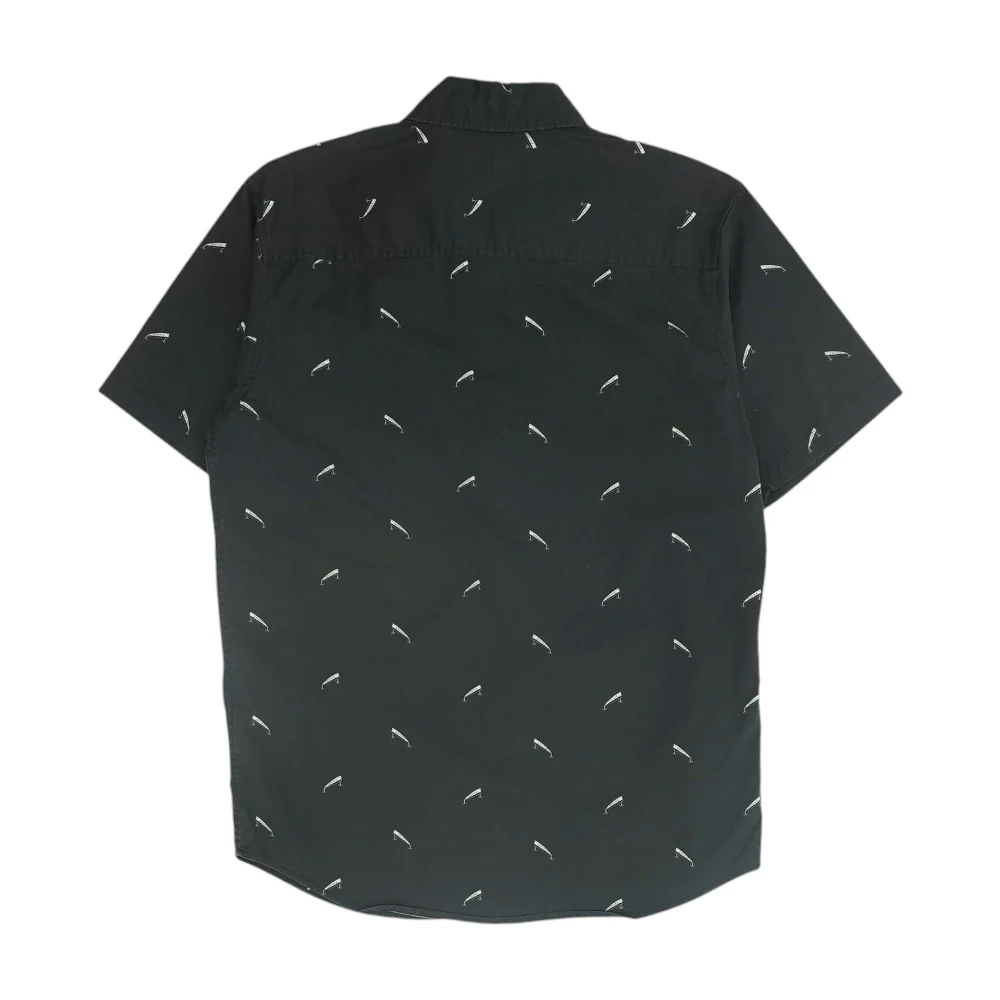 Black Print Short Sleeve Button Down - Image 2