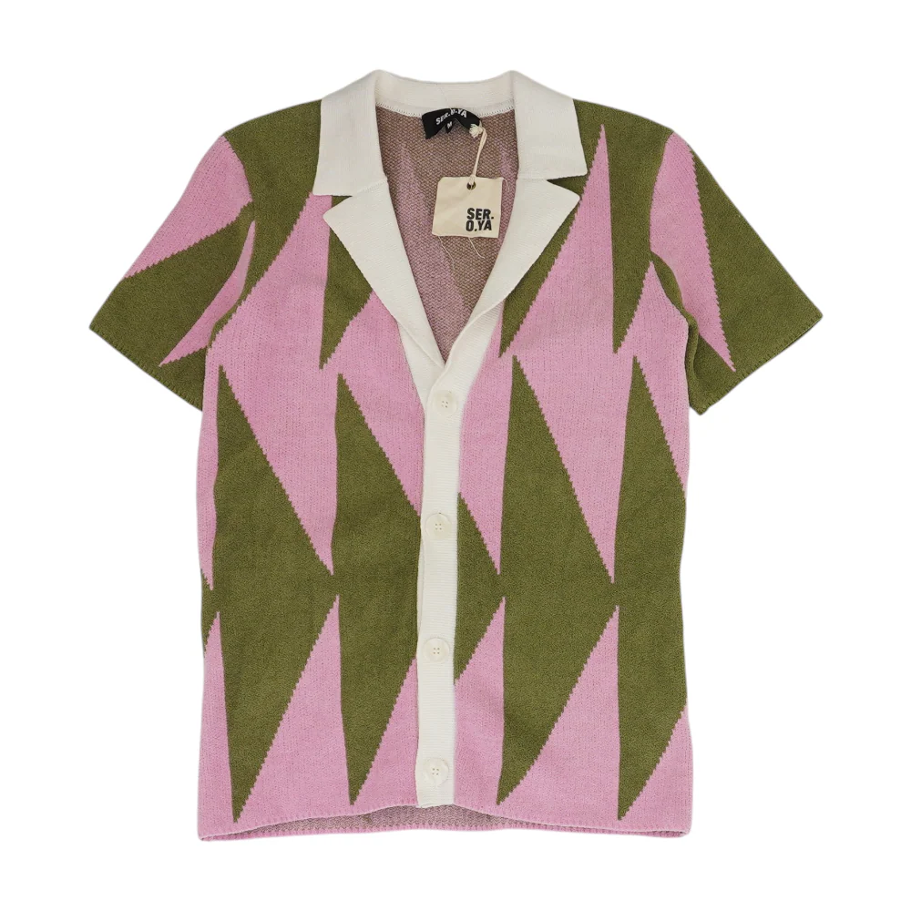 Multi Print Short Sleeve Button Down