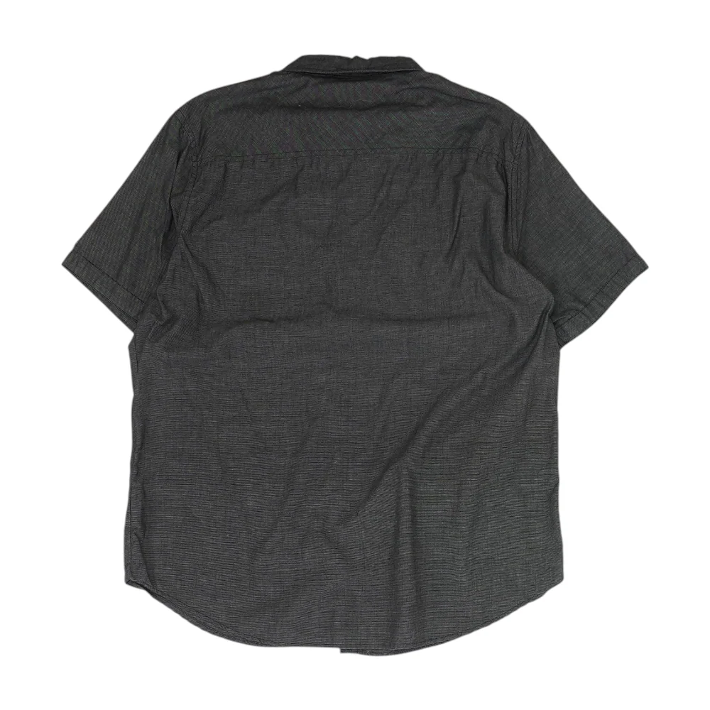 Black Solid Short Sleeve Button Down - Image 2