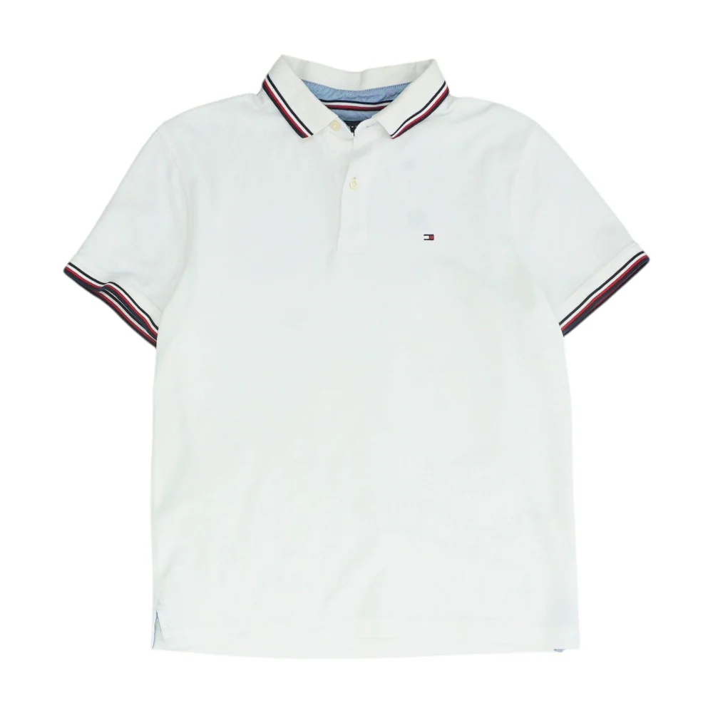 White Solid Short Sleeve Polo