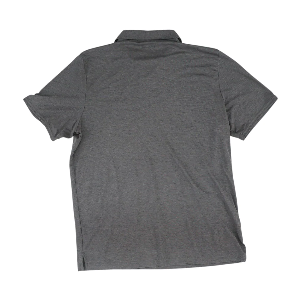 Gray Solid Short Sleeve Polo - Image 2