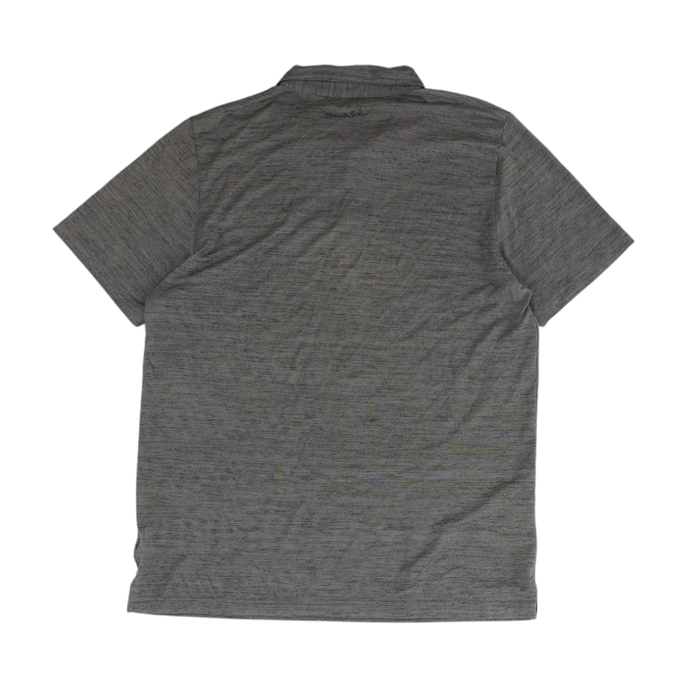 Gray Solid Short Sleeve Polo - Image 2