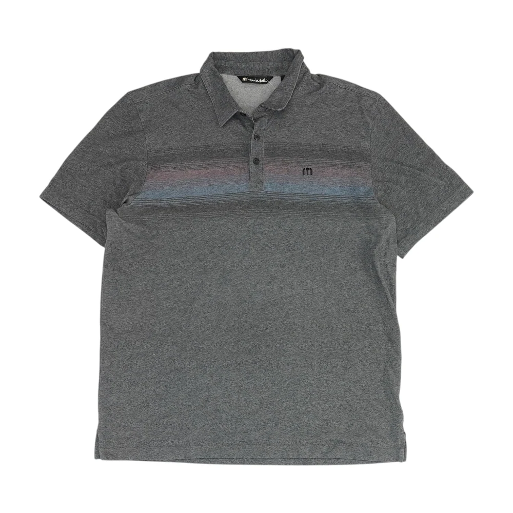 Gray Solid Short Sleeve Polo