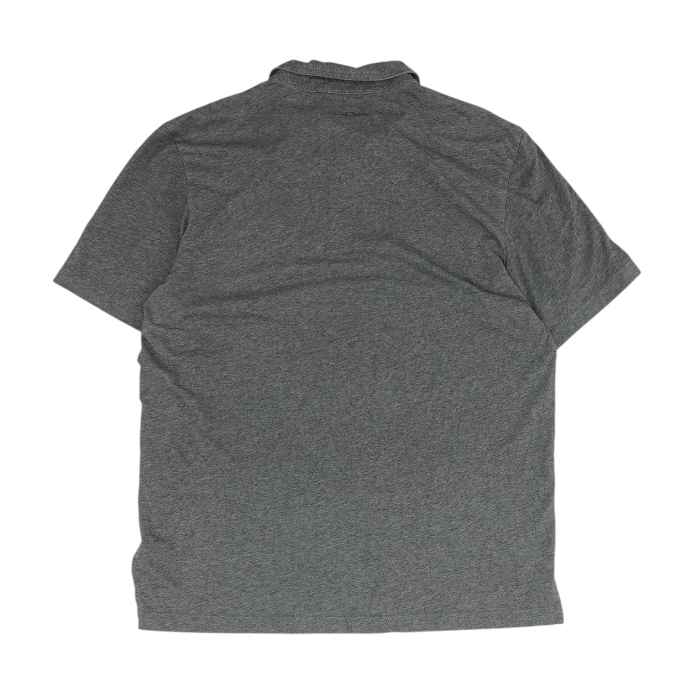 Gray Solid Short Sleeve Polo - Image 2