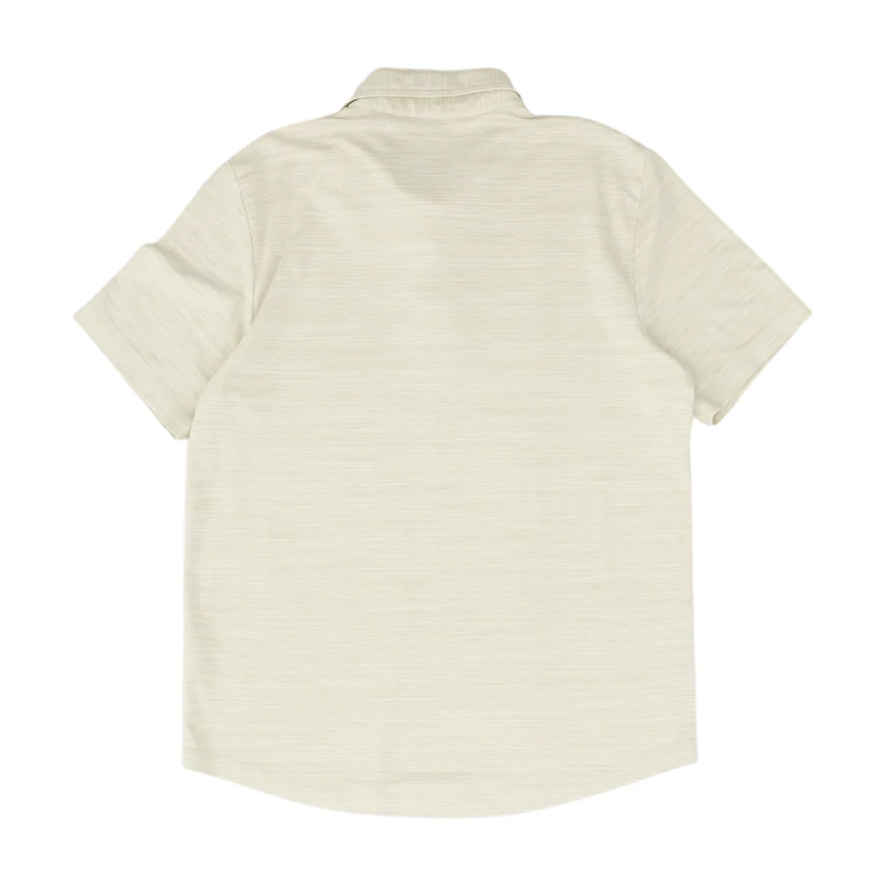 Beige Solid Short Sleeve Polo - Image 2