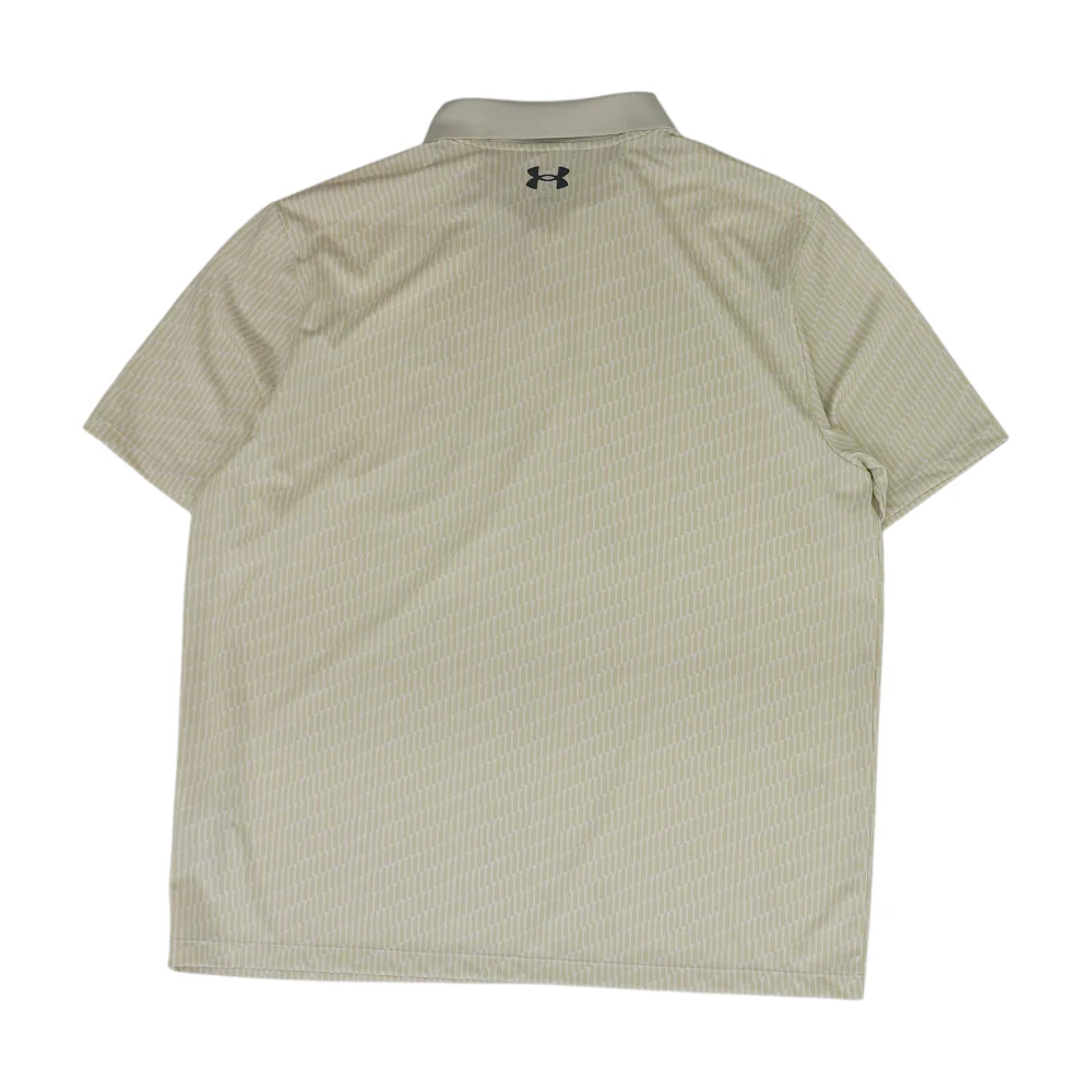 Beige Abstract Short Sleeve Polo - Image 2