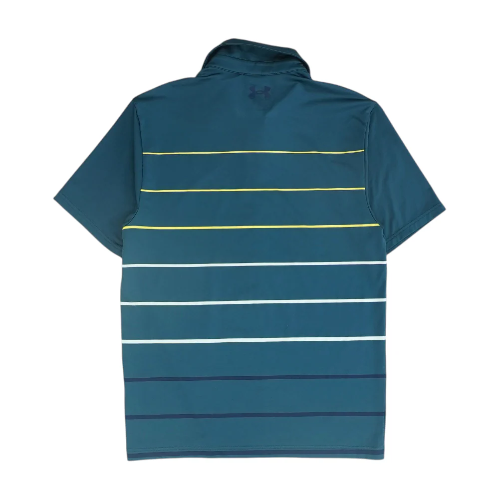 Green Striped Short Sleeve Polo - Image 2