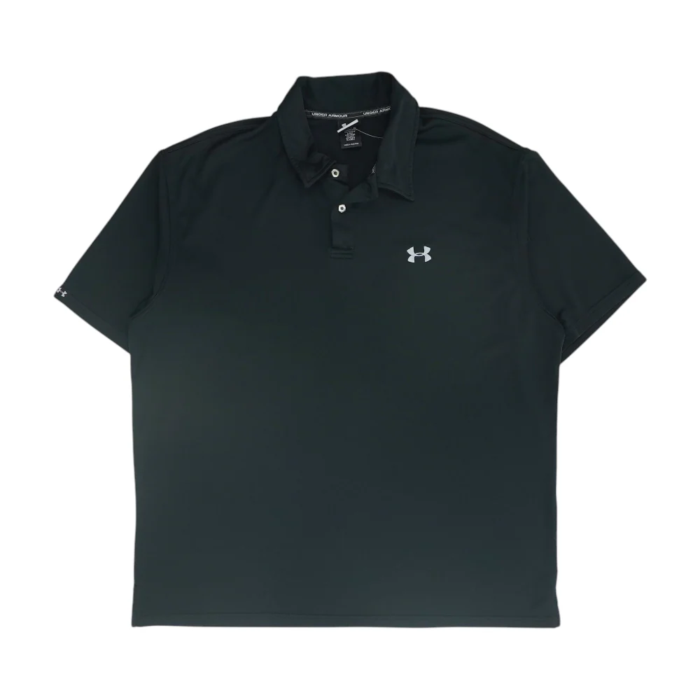 Black Solid Short Sleeve Polo