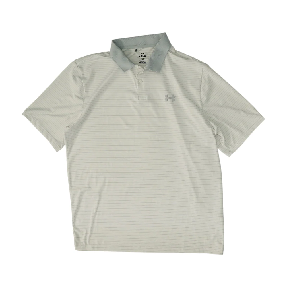 White Tall Striped Short Sleeve Polo