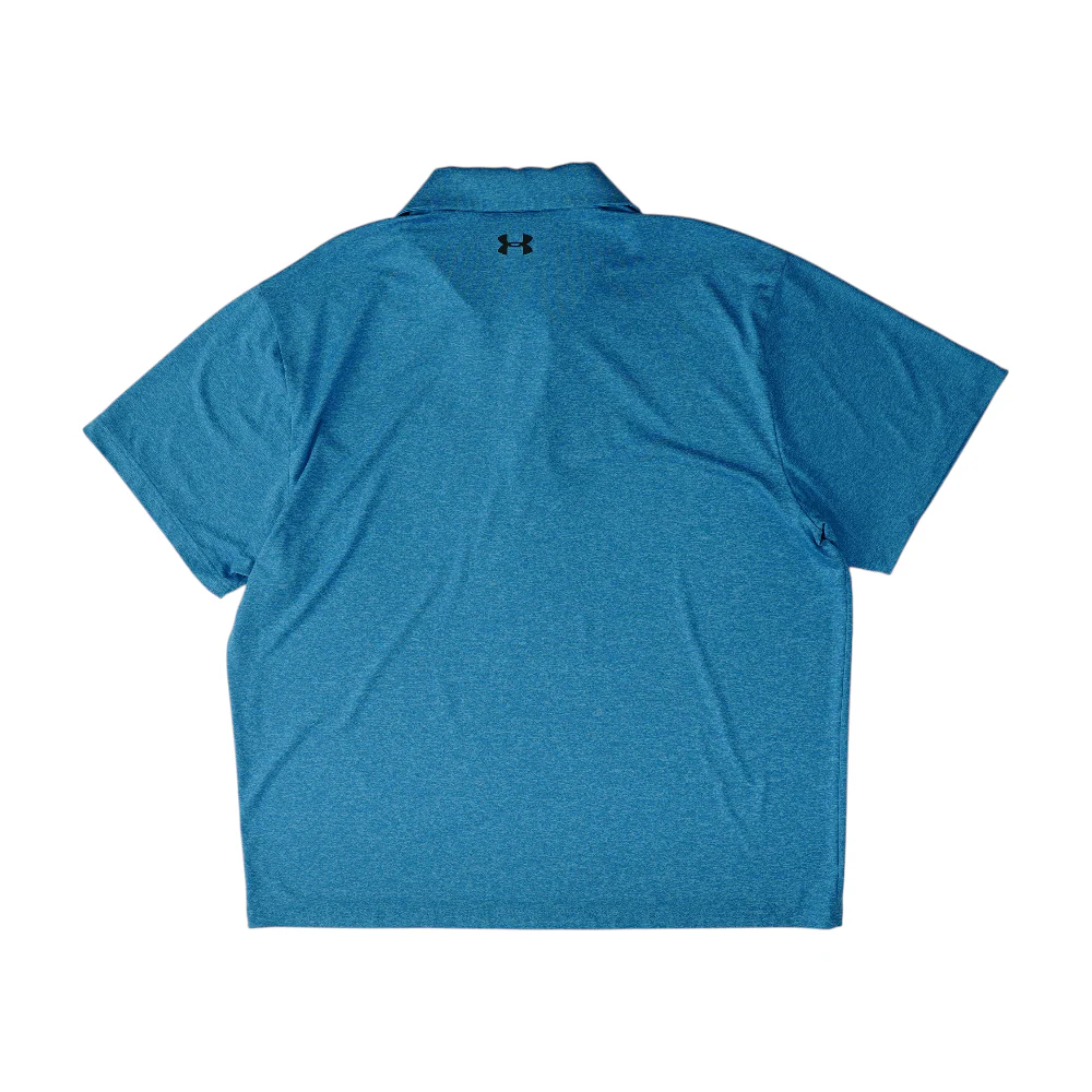 Blue Solid Short Sleeve Polo - Image 2