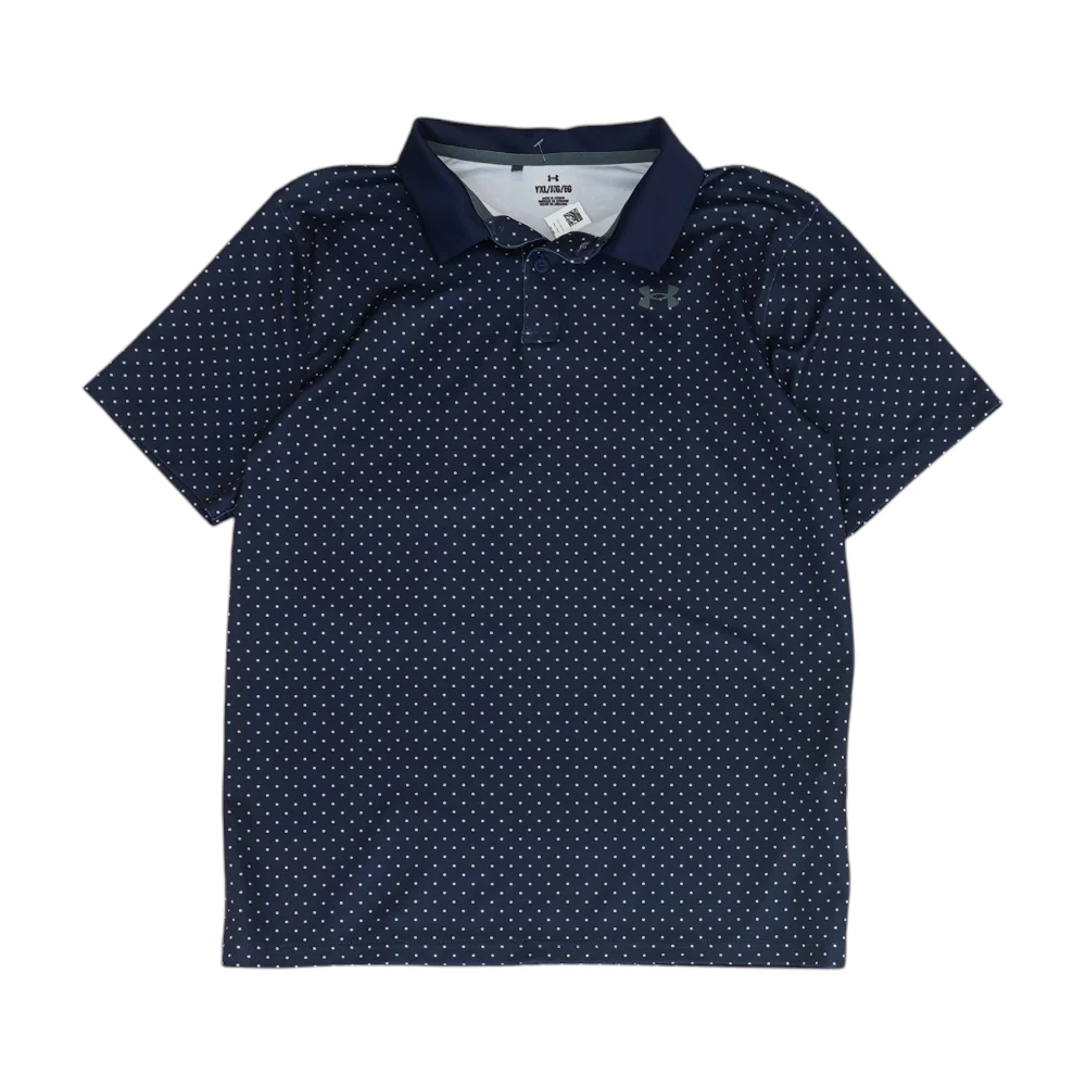 Navy Polka Dot Short Sleeve Polo