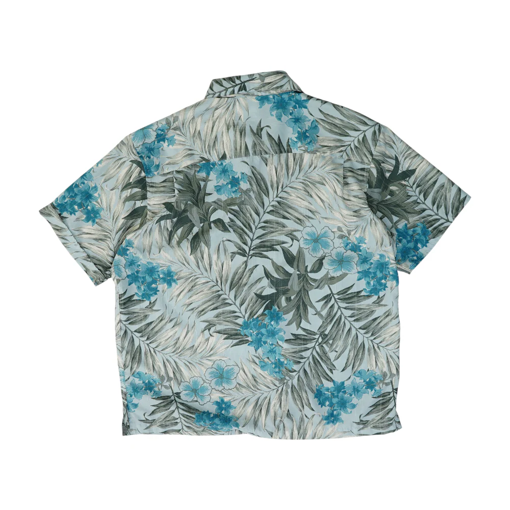 Blue Tropical Short Sleeve Button Down - Image 2