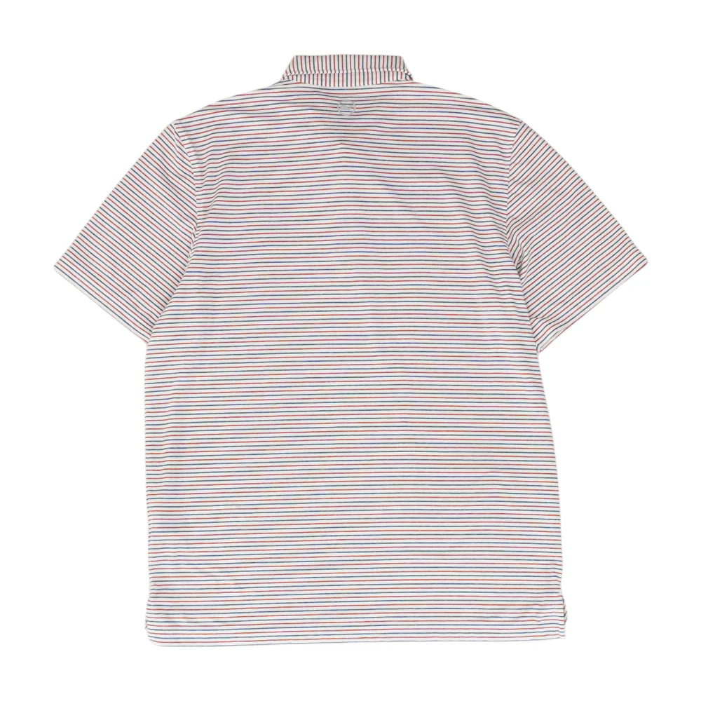 White Striped Short Sleeve Polo - Image 2