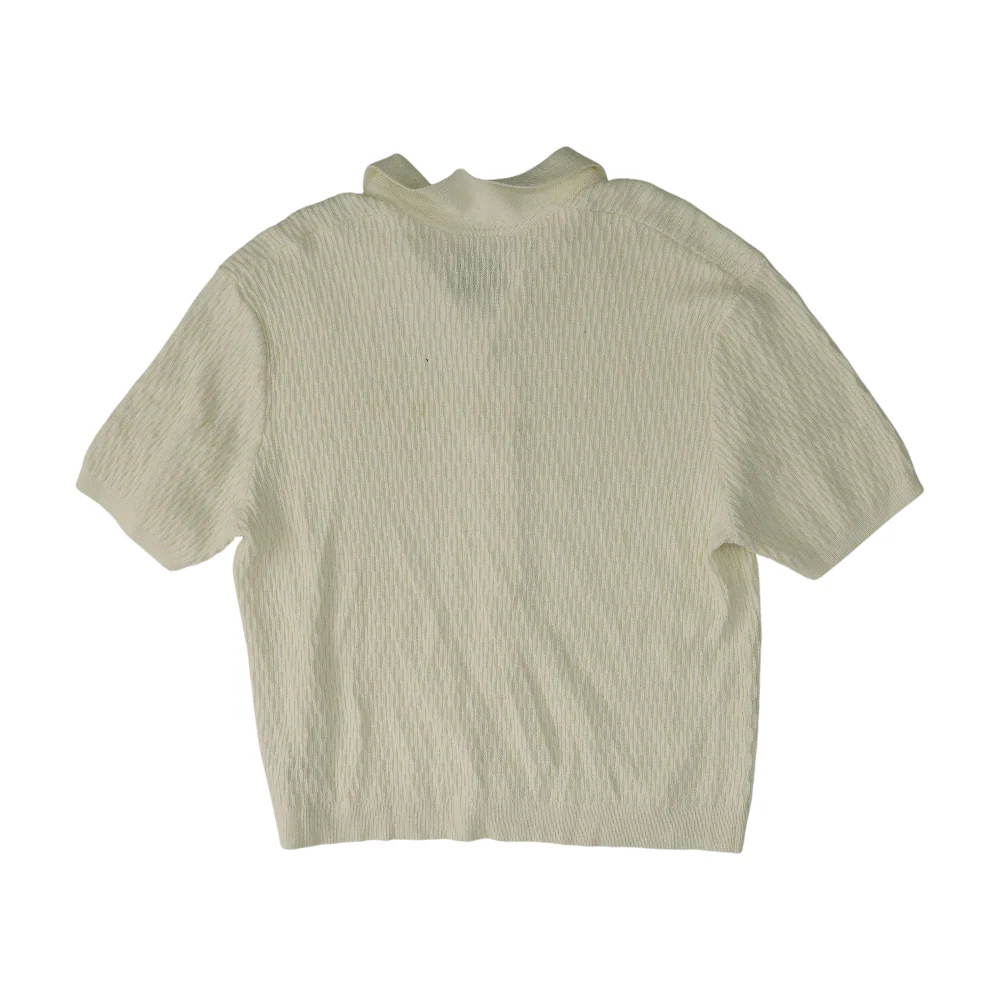 Ivory Solid Short Sleeve Button Down - Image 2