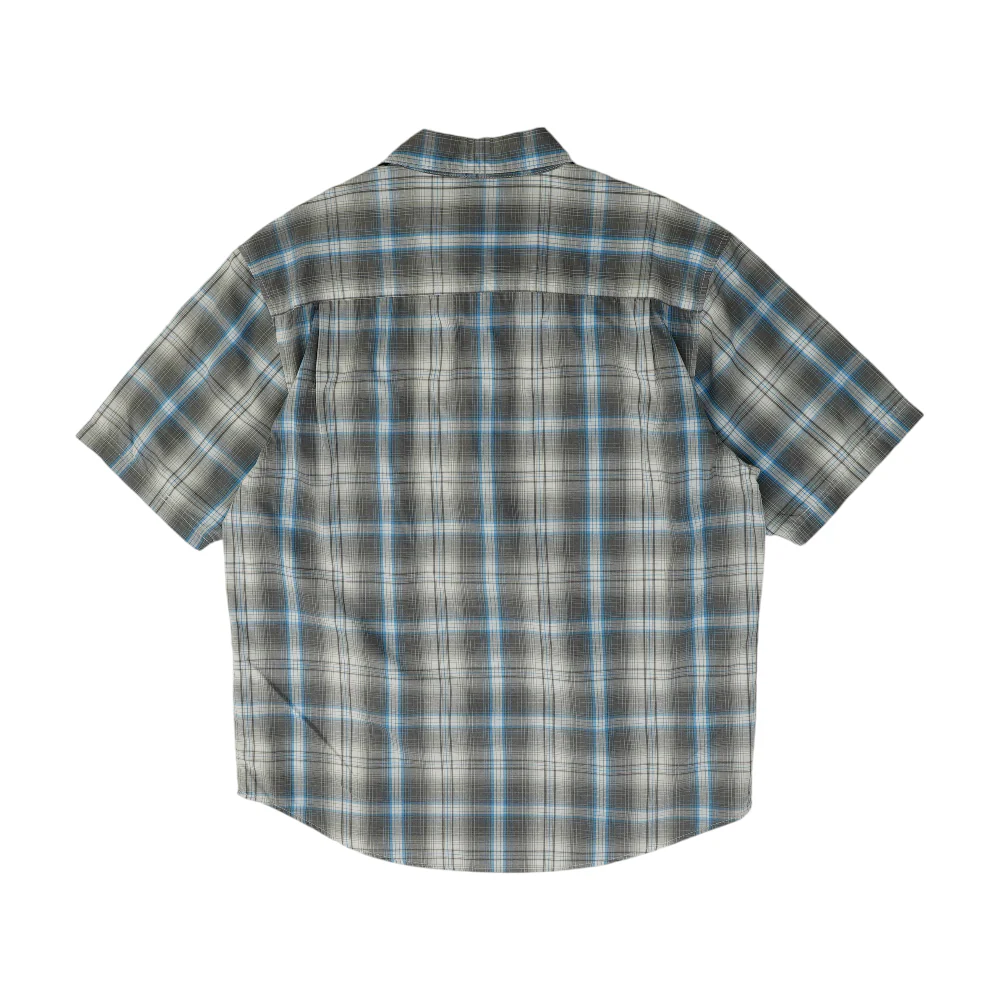Gray Plaid Short Sleeve Button Down - Image 2