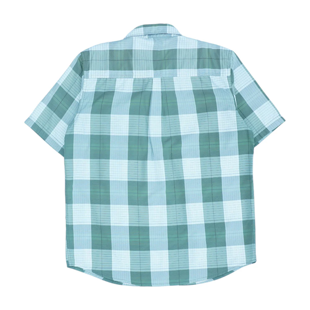 Green Plaid Short Sleeve Button Down - Image 2