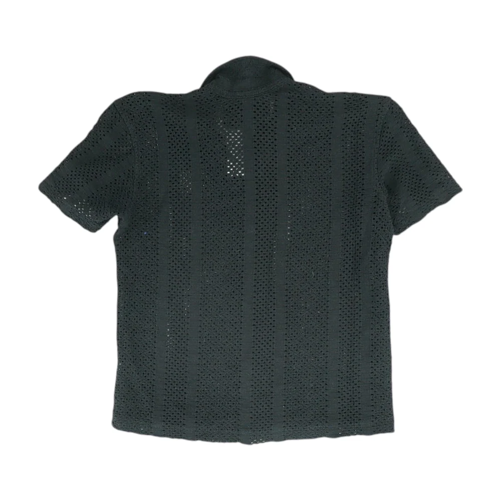 Black Solid Short Sleeve Button Down - Image 2