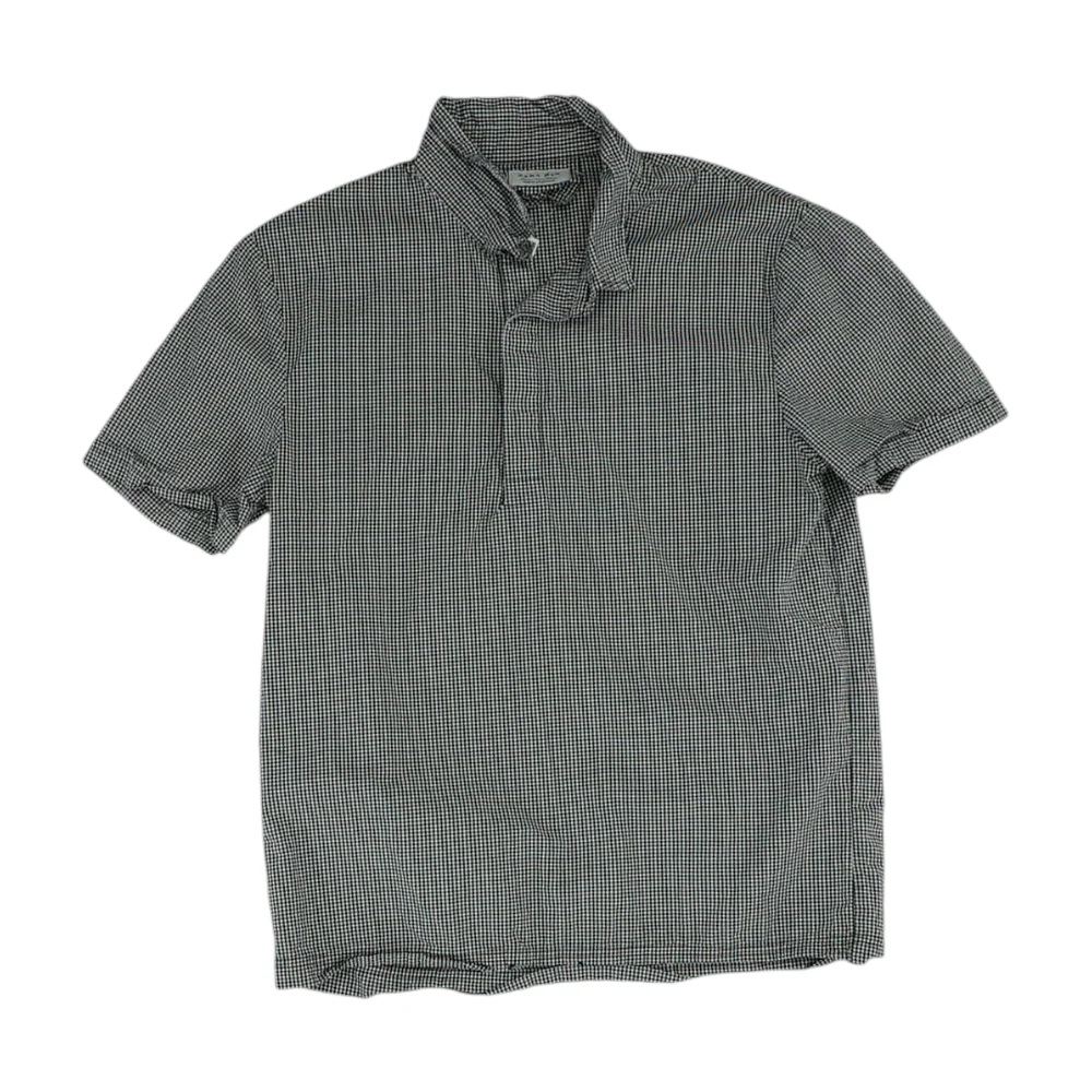 Black Check Short Sleeve Polo