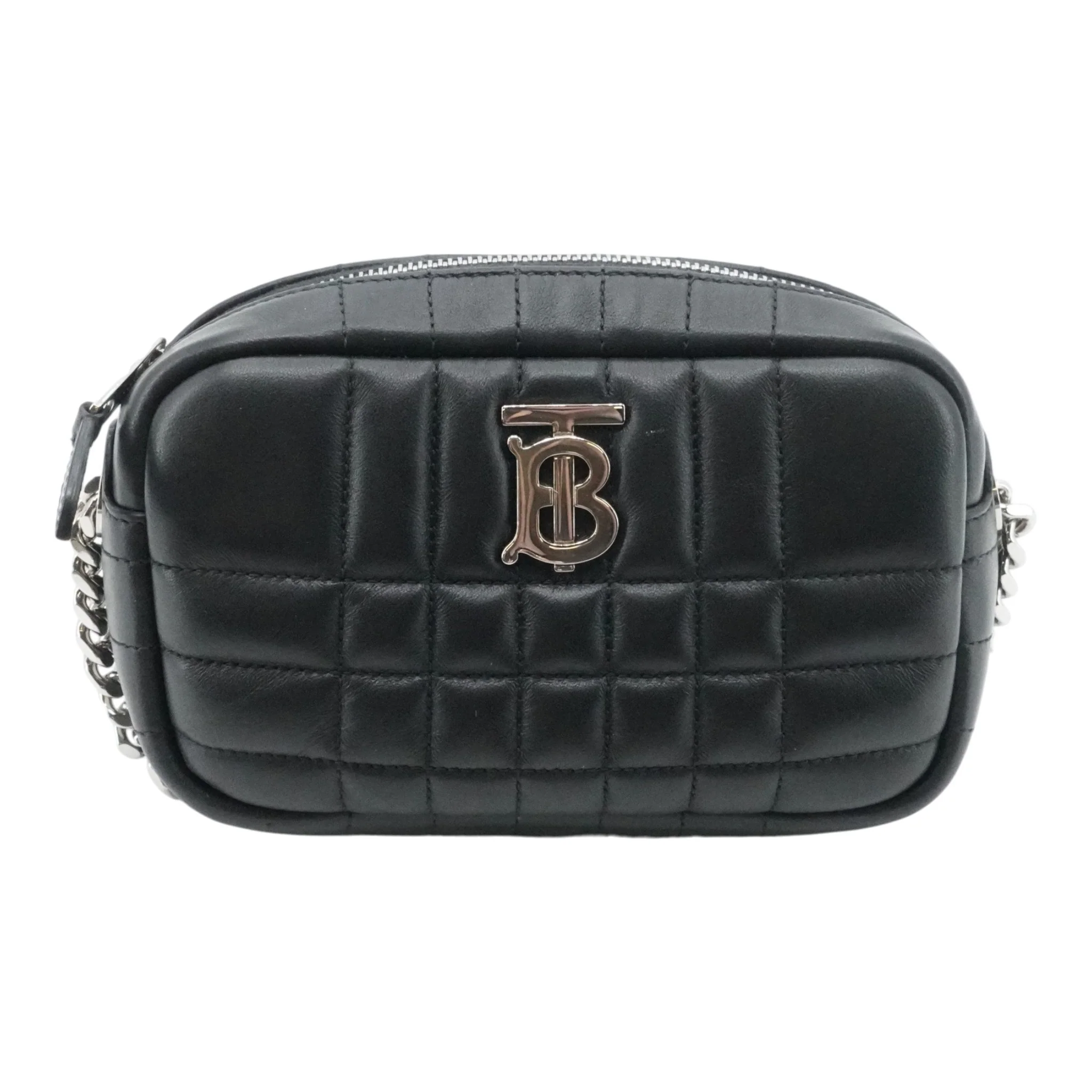 Black Quilted Leather Mini Lola Camera Bag