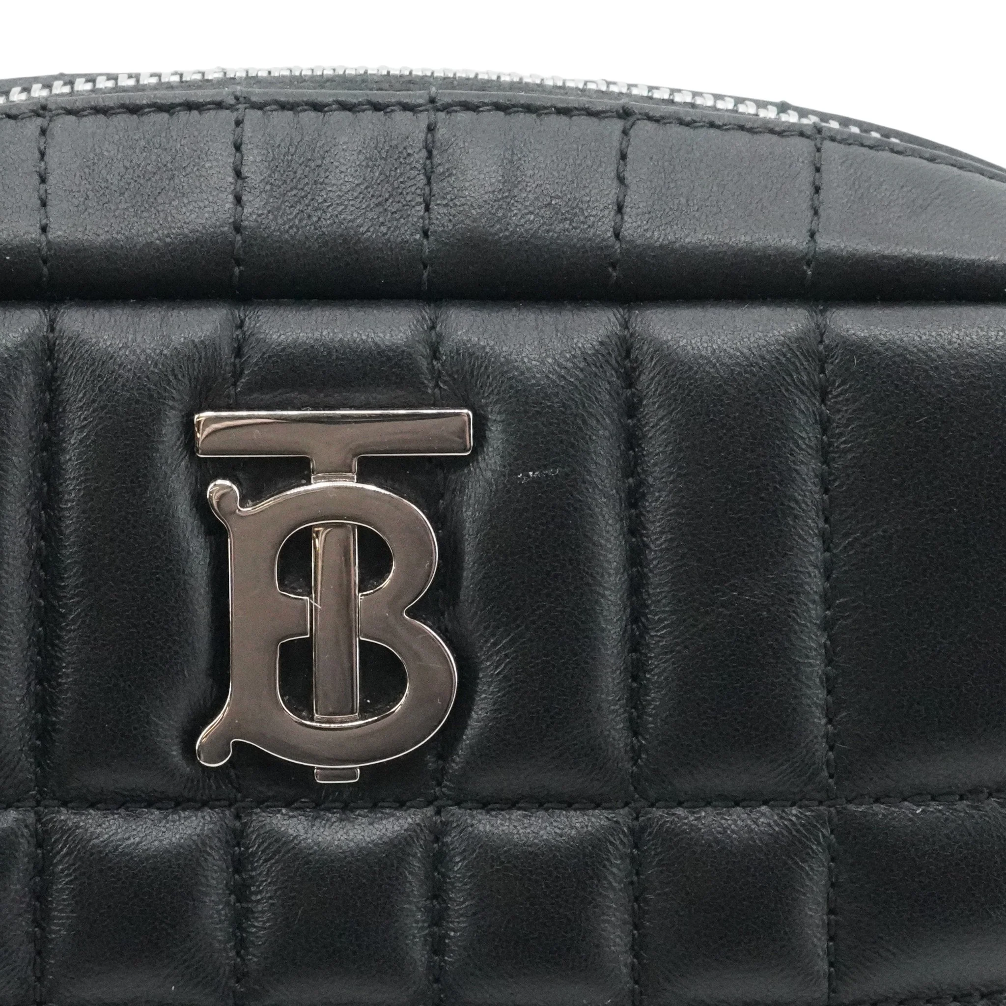 Black Quilted Leather Mini Lola Camera Bag - Image 6