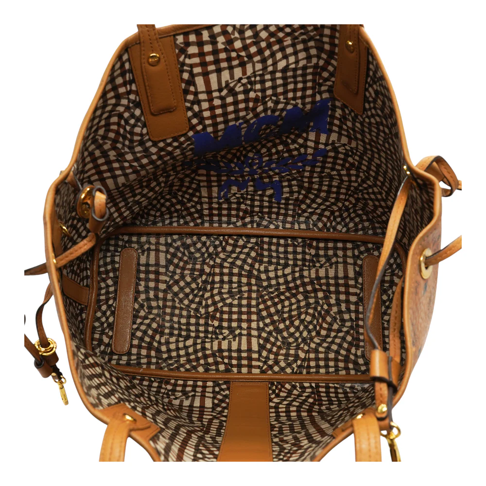 Cognac Reversible Liz Shopper in Visetos - Image 4