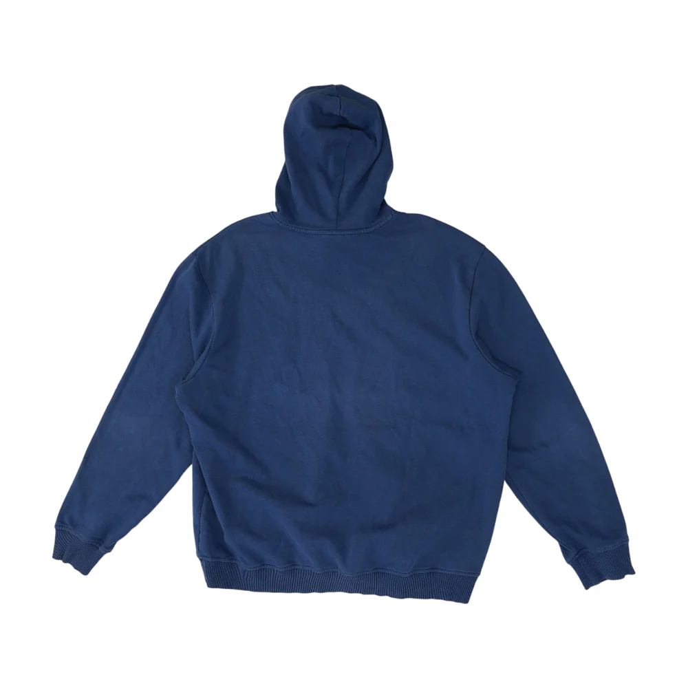 Blue Solid Hoodie Pullover - Image 2