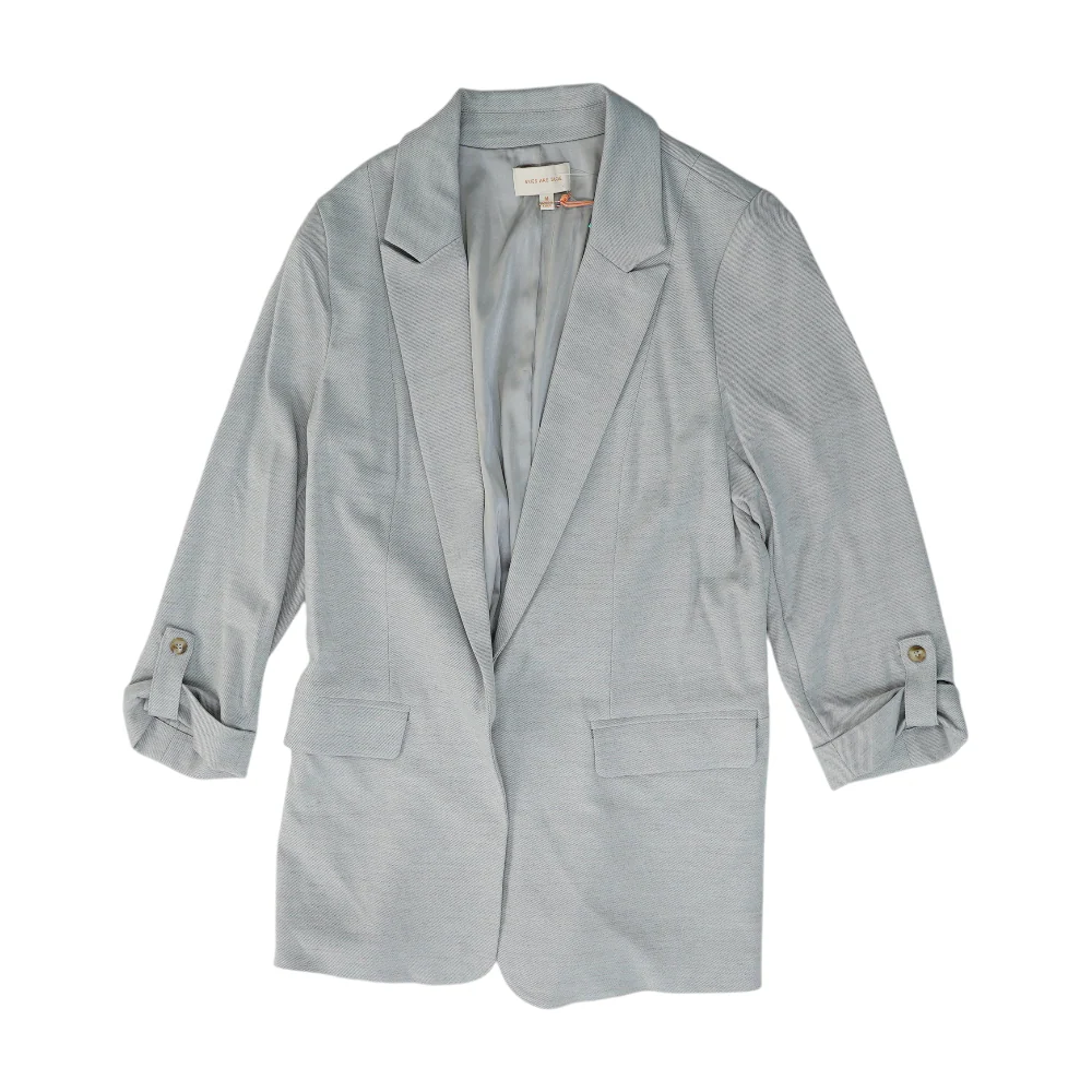 Gray Solid Blazer