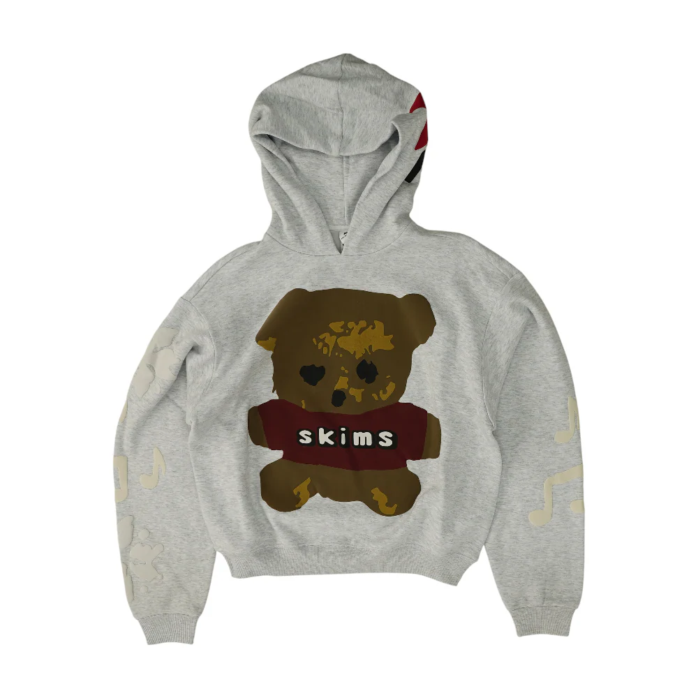 Gray Graphic Hoodie Pullover