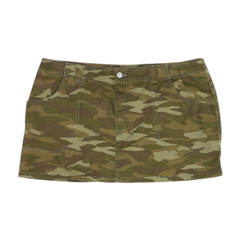 Green Camo Mini Skirt
