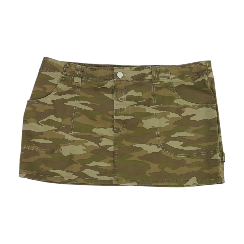Green Camo Mini Skirt