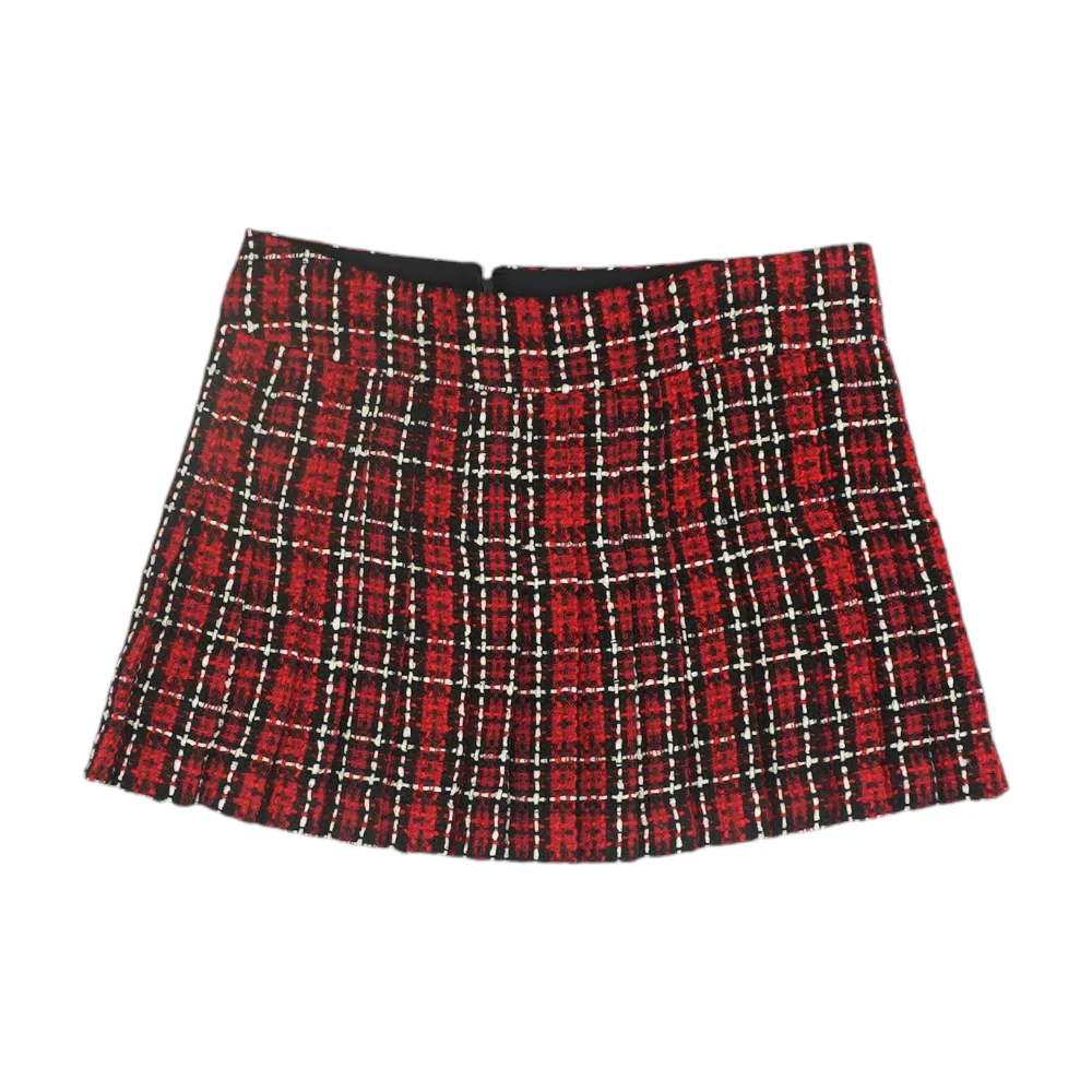 Red Plaid Mini Skirt