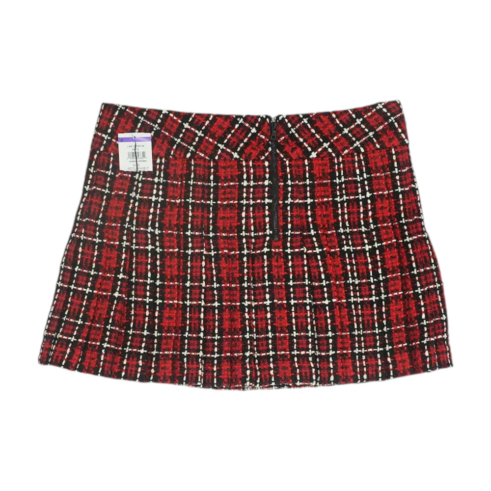 Red Plaid Mini Skirt - Image 2