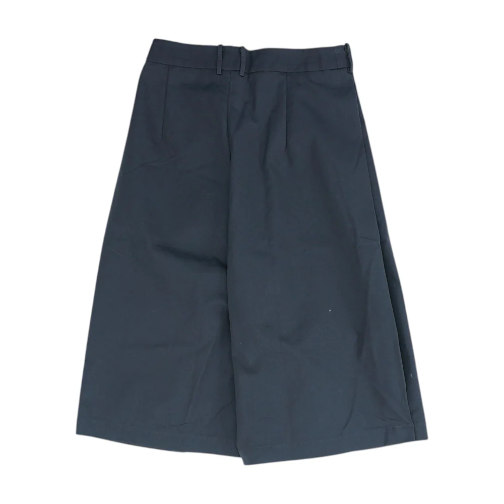 Gray Solid Chino Capris - Image 2