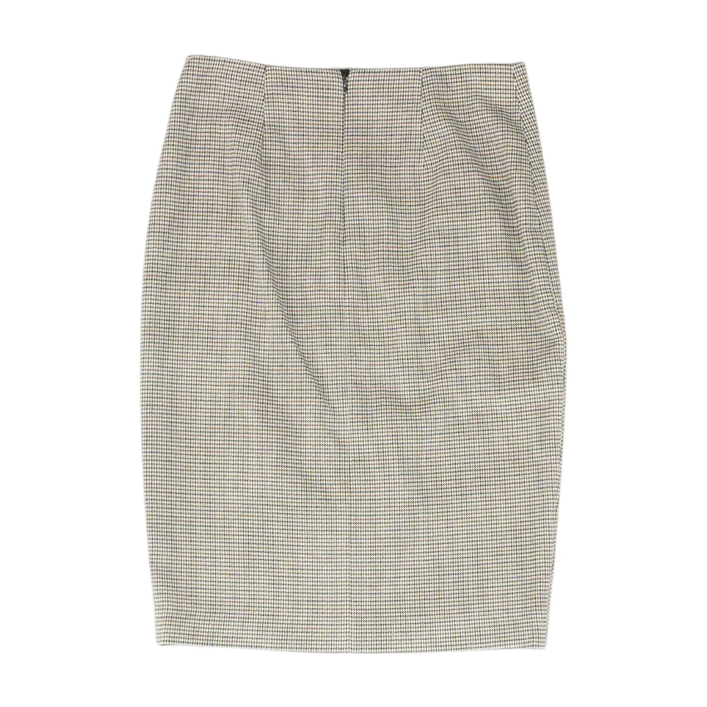 Beige Houndstooth Mini Skirt - Image 2